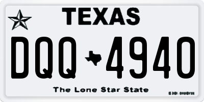 TX license plate DQQ4940