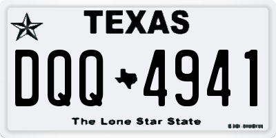 TX license plate DQQ4941