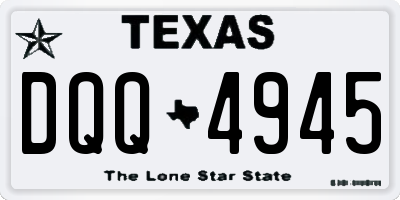 TX license plate DQQ4945
