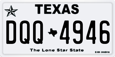 TX license plate DQQ4946