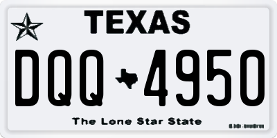 TX license plate DQQ4950