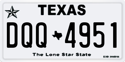 TX license plate DQQ4951