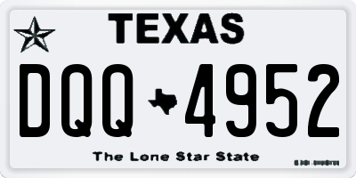 TX license plate DQQ4952
