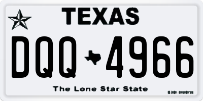 TX license plate DQQ4966