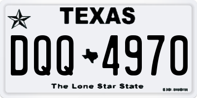 TX license plate DQQ4970