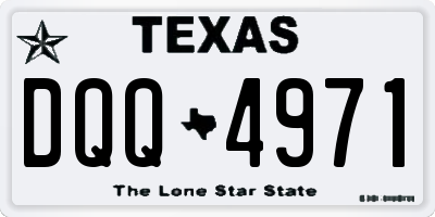 TX license plate DQQ4971