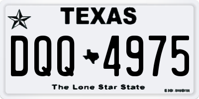 TX license plate DQQ4975
