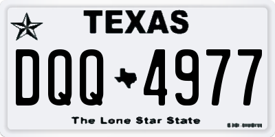 TX license plate DQQ4977