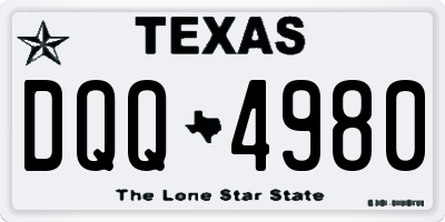 TX license plate DQQ4980