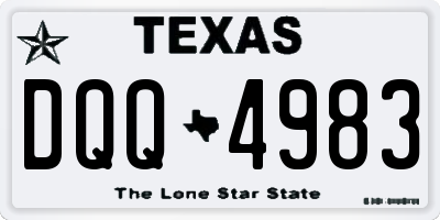 TX license plate DQQ4983