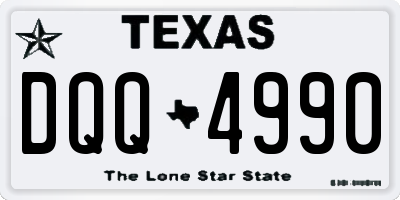 TX license plate DQQ4990