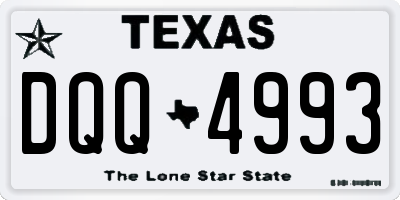 TX license plate DQQ4993
