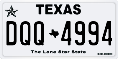 TX license plate DQQ4994