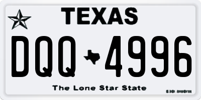 TX license plate DQQ4996