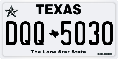 TX license plate DQQ5030