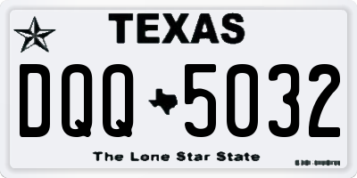 TX license plate DQQ5032