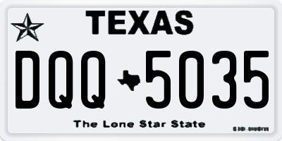 TX license plate DQQ5035
