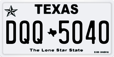 TX license plate DQQ5040
