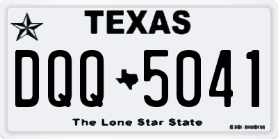 TX license plate DQQ5041