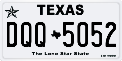 TX license plate DQQ5052