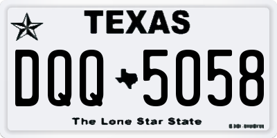 TX license plate DQQ5058