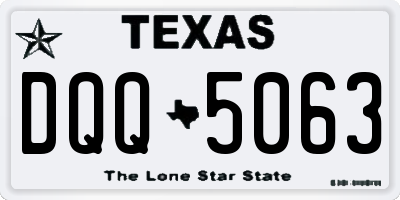 TX license plate DQQ5063