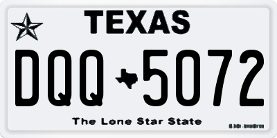 TX license plate DQQ5072