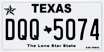 TX license plate DQQ5074