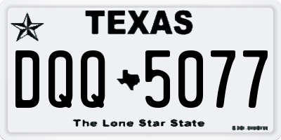 TX license plate DQQ5077