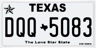 TX license plate DQQ5083