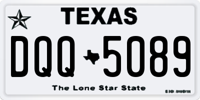 TX license plate DQQ5089