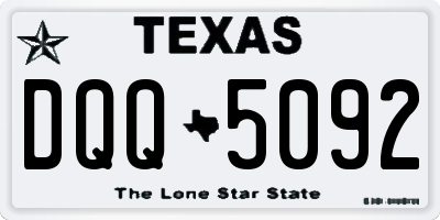 TX license plate DQQ5092