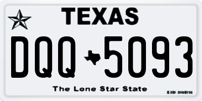 TX license plate DQQ5093