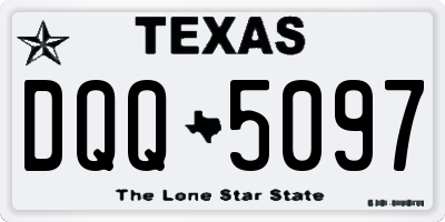 TX license plate DQQ5097
