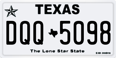 TX license plate DQQ5098