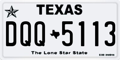 TX license plate DQQ5113