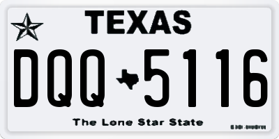 TX license plate DQQ5116