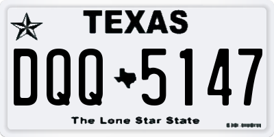 TX license plate DQQ5147