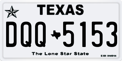 TX license plate DQQ5153