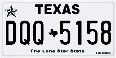 TX license plate DQQ5158