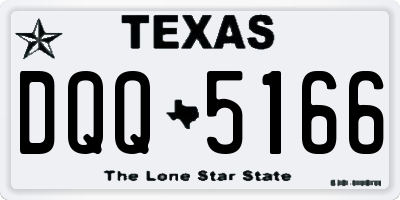 TX license plate DQQ5166