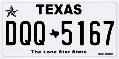 TX license plate DQQ5167