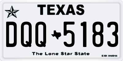 TX license plate DQQ5183