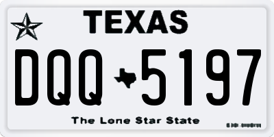 TX license plate DQQ5197