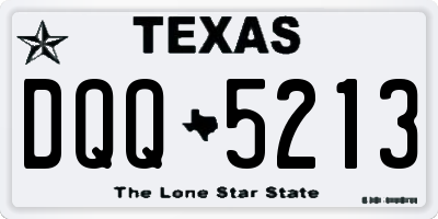 TX license plate DQQ5213