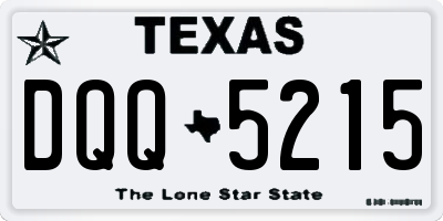TX license plate DQQ5215
