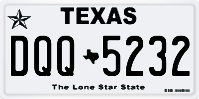 TX license plate DQQ5232