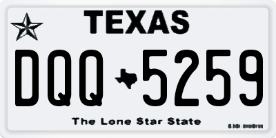 TX license plate DQQ5259