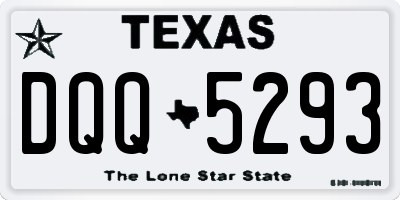 TX license plate DQQ5293