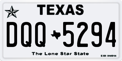 TX license plate DQQ5294